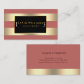 Gold Faux Foil Web Computer Professional Elegant Visitekaartje (Voorkant / Achterkant)