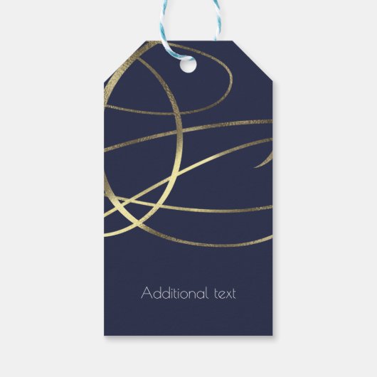 Gold Faux-Folie Alle kleuren Cadeaulabel (Achterkant)