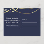 Gold Faux-Folie Alle kleuren die u gebruikt, opsla Aankondigingskaart (Achterkant)