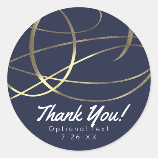 Gold Faux-Folie Alle kleuren Ronde Sticker (Voorkant)