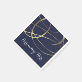 Gold Faux-Folie Alle kleurenafdrukken Servetten (Hoek)