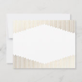 Gold Faux Folie Angles Art Deco RSVP Card (Achterkant)