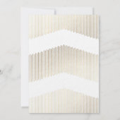 Gold Faux Folie Angles Art Deco Weddenschap Kaart (Achterkant)