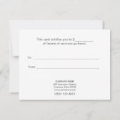 Gold Faux Folie Circles Salon Cadeaubon (Achterkant)