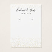 Gold Faux Folie Dot Verdien juwelen Display Kaart (Voorkant)