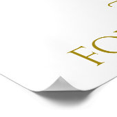 Gold Faux Folie Elegant Welkom bij ons huwelijksbo Poster (Hoek)