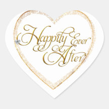 GOLD Faux Folie Heart Stickers 