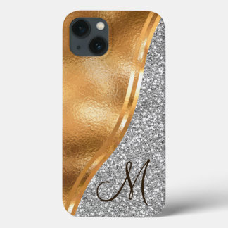 Gold Faux Folie, naam en monogram Hoesje-Mate iPho Case-Mate iPhone Case