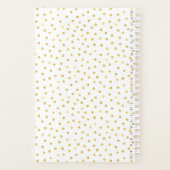 Gold Faux Folie Polka Dot Monogram Kalender Planne Planner (Achterkant)