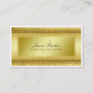 Gold Faux Folie Professional Elegant Confetti Visitekaartje