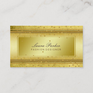 Gold Faux Folie Professional Elegant Confetti Visitekaartje