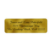 Gold faux folie Return Address Labels (Voorkant)