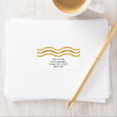 Gold Faux Folie Stripes Etiket (Insitu)