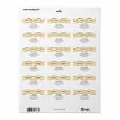 Gold Faux Folie Stripes Etiket (Full Sheet)