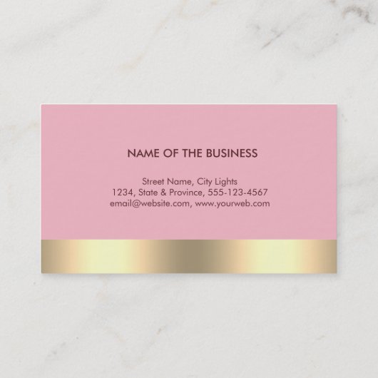 Gold Faux Folie Web Computer Professional Elegant Visitekaartje (Achterkant)