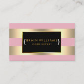 Gold Faux Folie Web Computer Professional Elegant Visitekaartje (Voorkant)