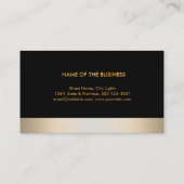 Gold Faux Folie Web Computer Professional Elegant Visitekaartje (Achterkant)