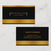 Gold Faux Folie Web Computer Professional Elegant Visitekaartje (Voorkant / Achterkant)