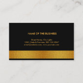 Gold Faux Folie Web Computer Professional Elegant Visitekaartje (Achterkant)