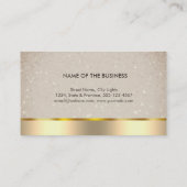 Gold Faux Folie Web Professional Minimal elegant Visitekaartje (Achterkant)