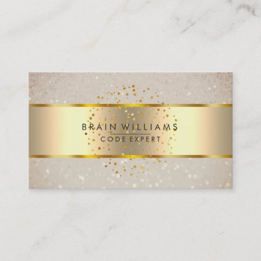 Gold Faux Folie Web Professional Minimal elegant Visitekaartje (Voorkant)