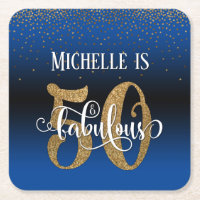 Gold Faux Glitter 50 en Fabulous Blue Ombre