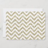 Gold Faux Glitter Chevron Kaart (Voorkant)