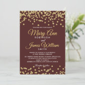 Gold Faux Glitter Confetti Elegante bruiloft Marsa Kaart (Staand voorkant)
