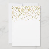 Gold Faux Glitter Confetti Luxury Modern Wedding Kaart (Achterkant)