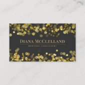 Gold Faux Glitter Confetti | Modern Glitz Visitekaartje (Voorkant)