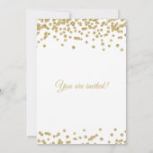 Gold Faux Glitter Confetti White Couple's Shower Kaart (Achterkant)