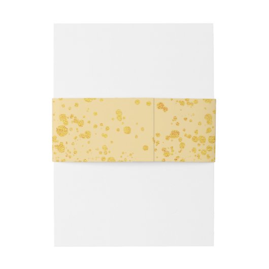 Gold Faux Glitter Embellishing Wedding Uitnodigingen Wikkel (Achterkant Voorbeeld)