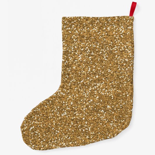 Gold Faux Glitter Grote Kerstsok (Achterkant)