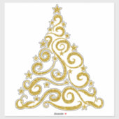 Gold Faux Glitter | kerstboomstructuur Sticker (Vel)