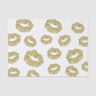 Gold Faux Glitter Kusses Tissuepapier