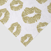 Gold Faux Glitter Kusses Tissuepapier (Detail)