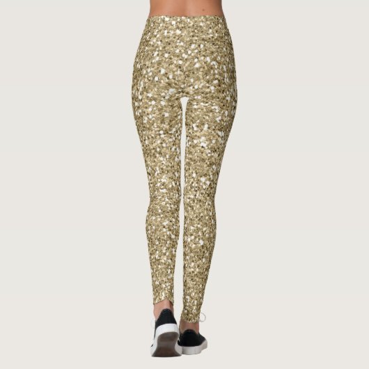 Gold Faux Glitter Leggings (Achterkant)