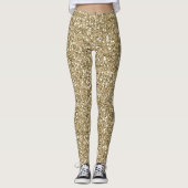 Gold Faux Glitter Leggings (Voorkant)
