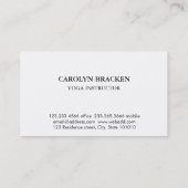 Gold Faux Glitter Lotus Flower Modern Namaste Visitekaartje (Achterkant)