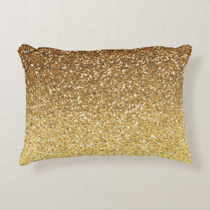 Gold Faux Glitter Ombre Decoratief Kussen