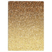 Gold Faux Glitter Ombre Klembord (Achterkant)