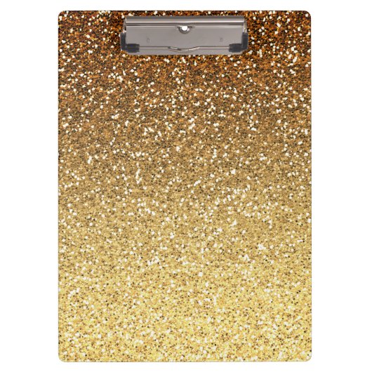 Gold Faux Glitter Ombre Klembord (Voorkant)