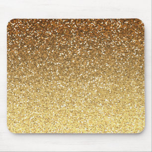 Gold Faux Glitter Ombre Muismat
