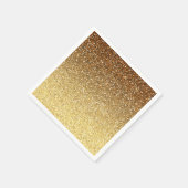 Gold Faux Glitter Ombre Servetten (Hoek)