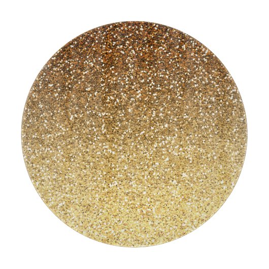 Gold Faux Glitter Ombre Snijplank (Voorkant)