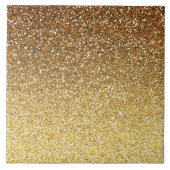 Gold Faux Glitter Ombre Tegeltje (Voorkant)