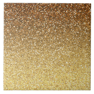 Gold Faux Glitter Ombre Tegeltje