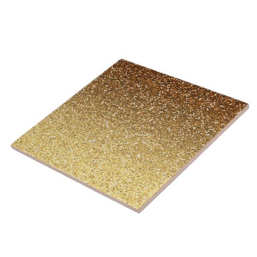 Gold Faux Glitter Ombre Tegeltje (Zijkant)