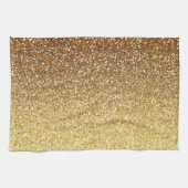 Gold Faux Glitter Ombre Theedoek (Horizontaal)