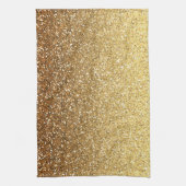 Gold Faux Glitter Ombre Theedoek (Verticaal)